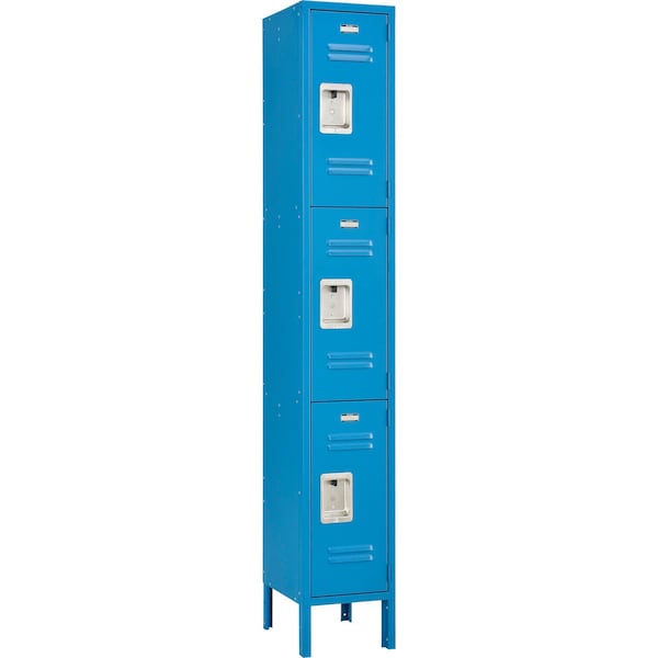 Global Industrial Louvered Door Locker, 12 in W, 15 in D, 78 in H, Blue 493423BL - main